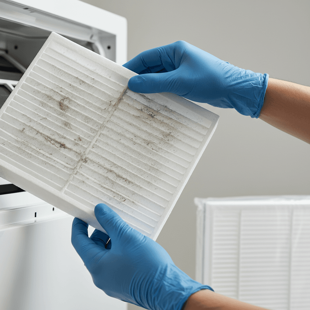 Air conditioning maintenance and filter cleaning service