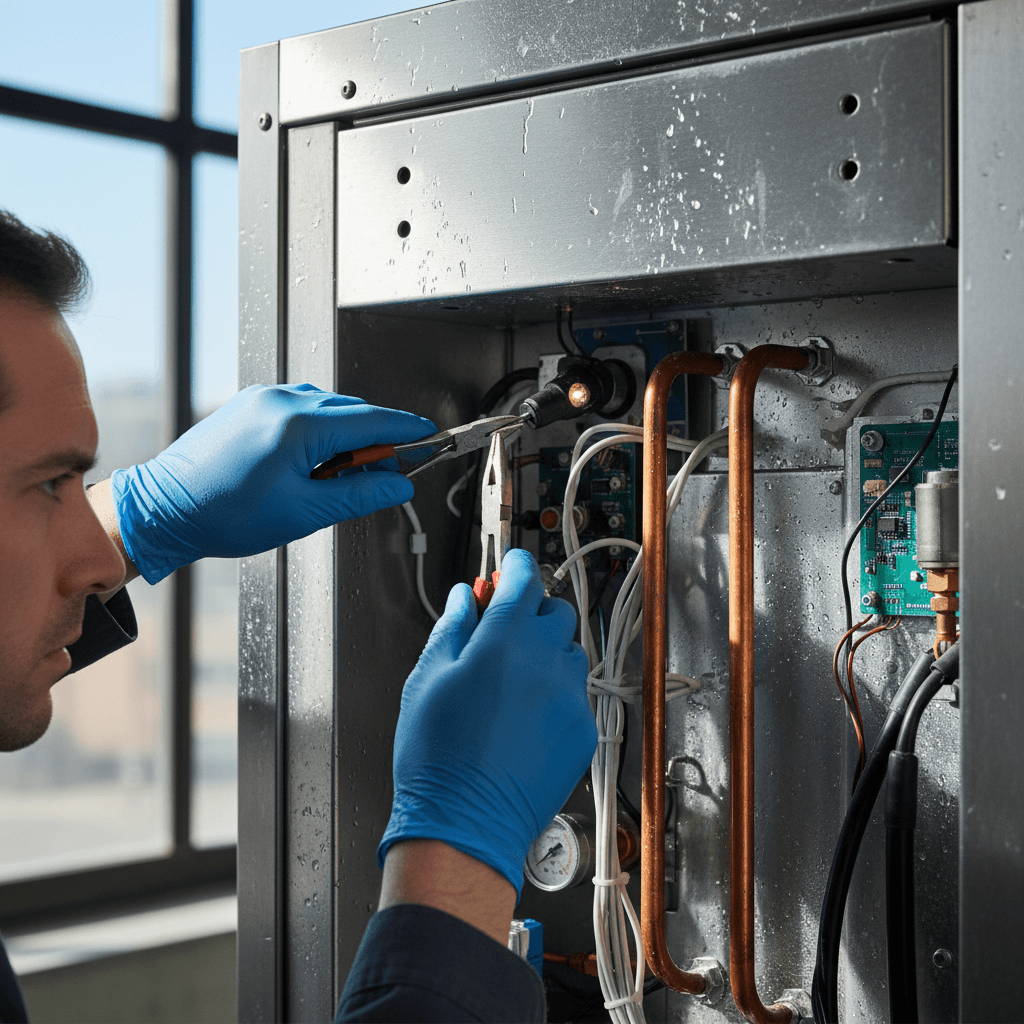 Refrigeration system servicing and maintenance work
