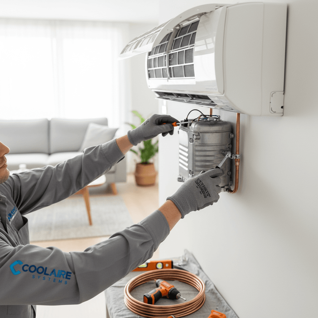 AC system installation by Migo air west technician